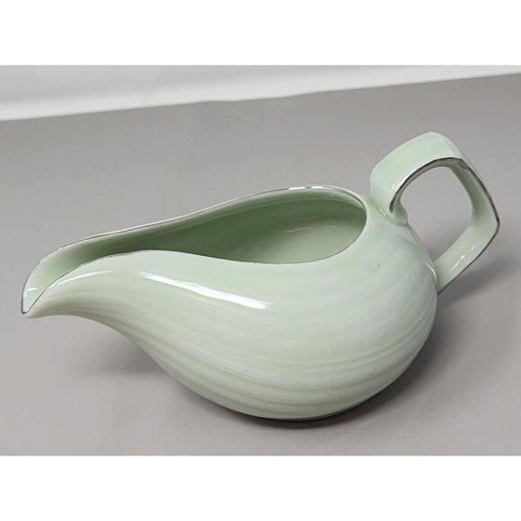 Seyei‎ Fine China Japan Porcelain Sea Green Mid Century Modern Creamer - Picture 1 of 11